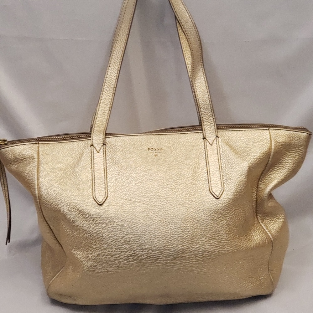 Gold Leather Fossil Purse